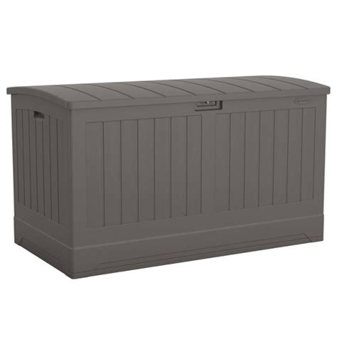 Suncast 200 gal Resin Deck Box Dark Gray: Patio 